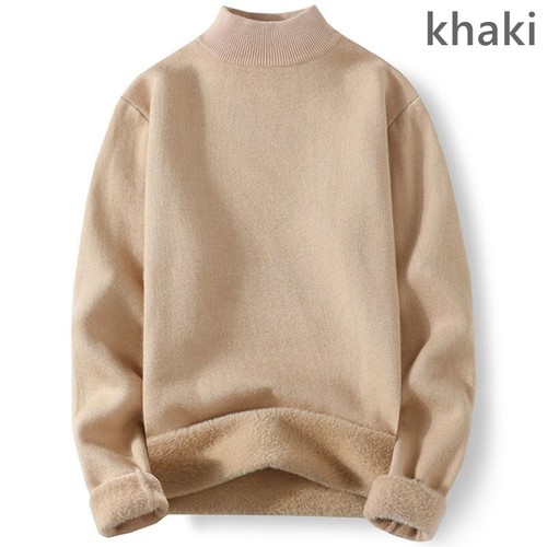 Mens jumper knitted fleece - jumper,