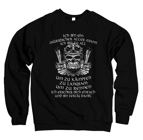 Men pullover sweater - sweater, grumpy