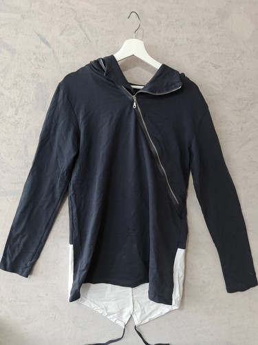 Zumo hoodie zip black - black, white