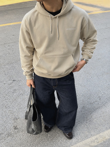 Oversized hoodie beige - oversized,